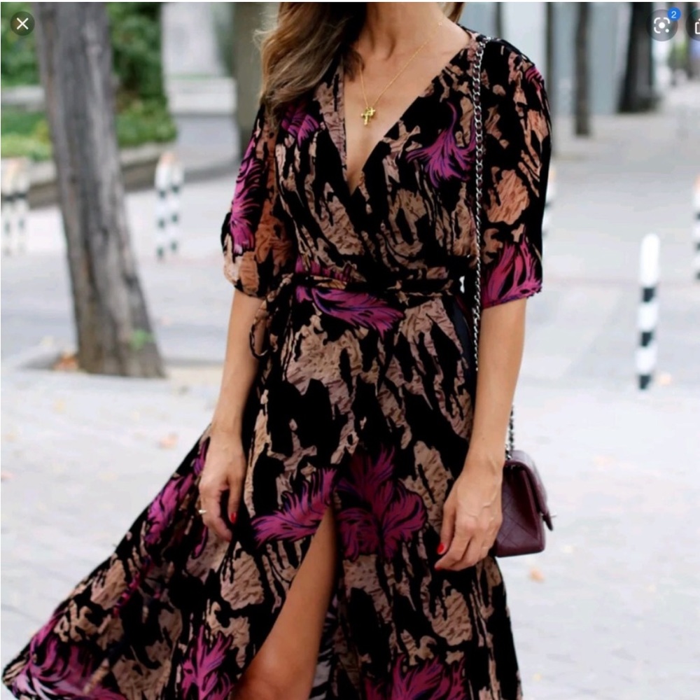 Zara wrap dress - perfect for fall!